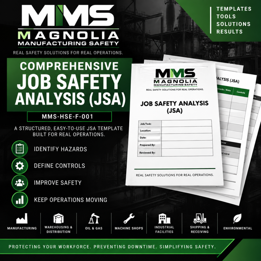 Comprehensive Job Safety Analysis (JSA)