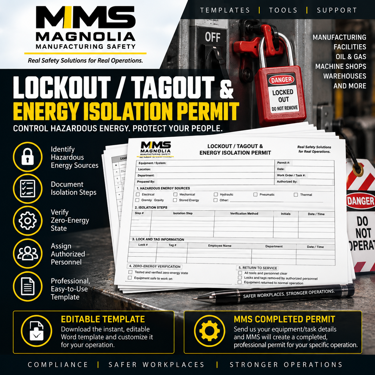 Lockout / Tagout & Energy Isolation Permit