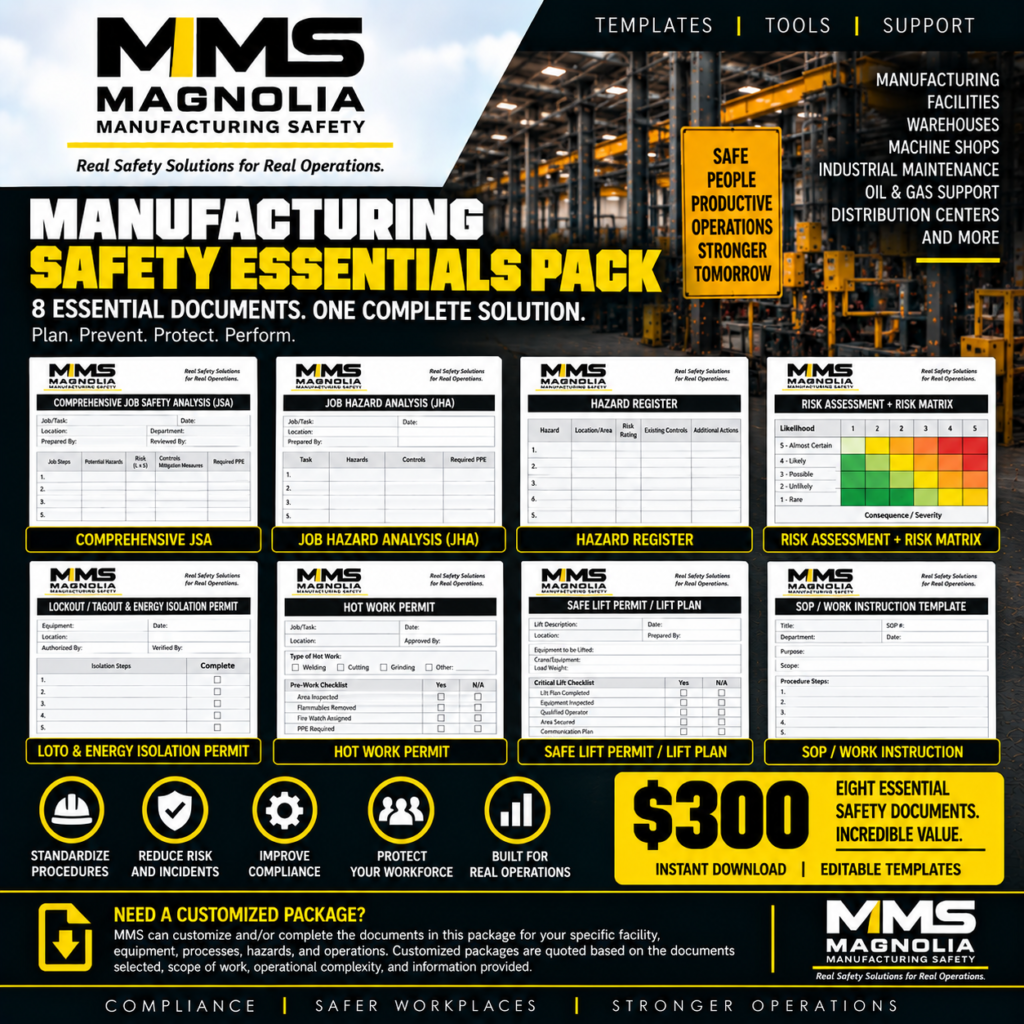 Manufacturing Safety Essentials Pack